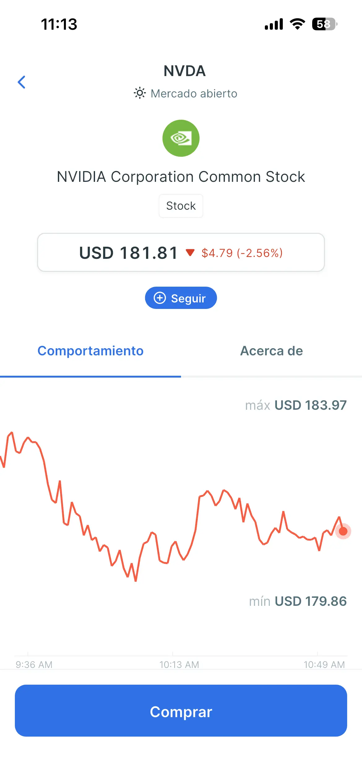 Comprar acciones de Nvidia en Tyba - Paso 4